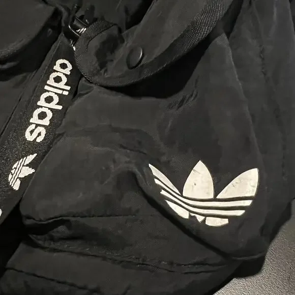 Adidas Originals Black & White Nylon Utility Mini Backpack Sporty "Grab-and-Go" - Picture 8 of 8